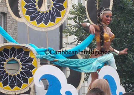 Girl on carnival float