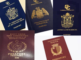 passports - St Kitts-Nevis, Dominica, Antigua, Cyprus and Malta