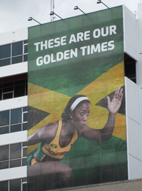 Poster reads "These are our golden times"