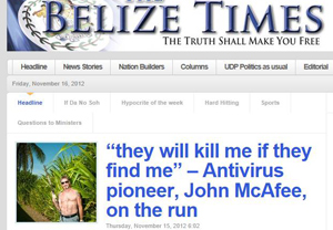 Belize Times front page