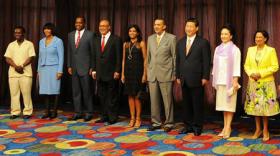 Caricom leaders with Chinese President Xi Jingping