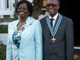 Edwin Laurent and St Lucia's Governor General