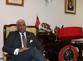 Trinidadían High Commissioner Garvin Nicholas